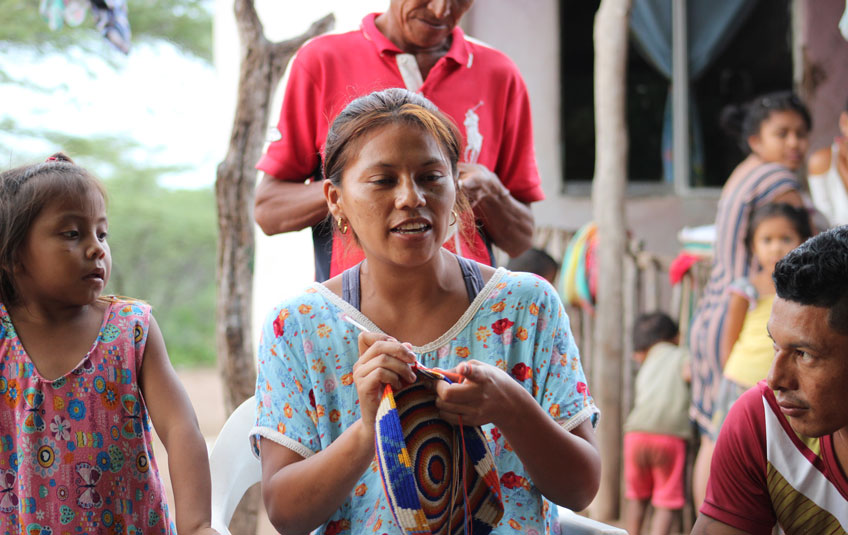 A Colombian artisan makes products for FMSC MarketPlace