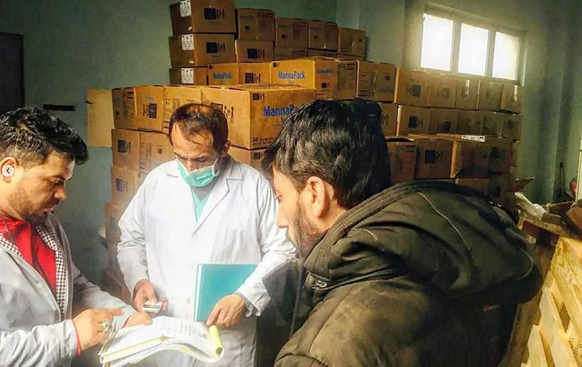 FMSC meals in a storage facility in Afghanistan