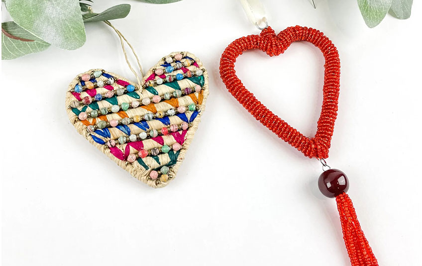 FMSC's 2022 donation heart ornaments