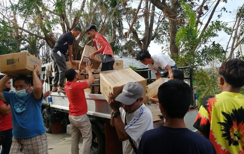 FMSC food is distributed to survivors of Typhoon Rai in the Philippines