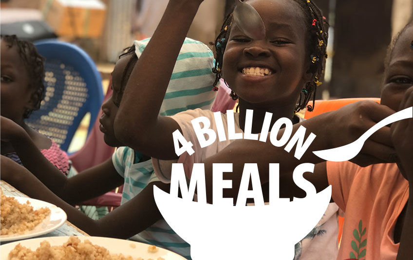 4,000,000,000 (that’s 4 BILLION) meals