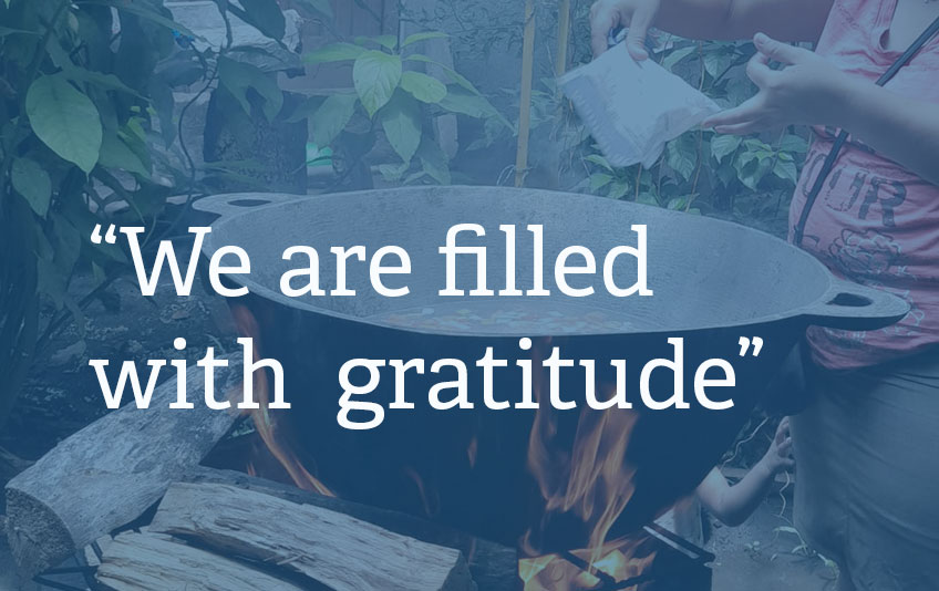 We are filled with gratitude