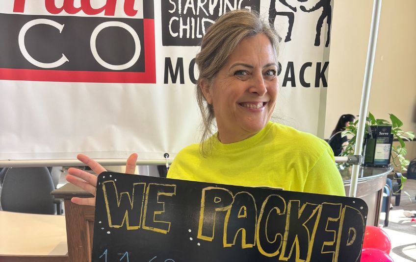 Mary Jane Journey celebrating after The Big Pack Frisco. 