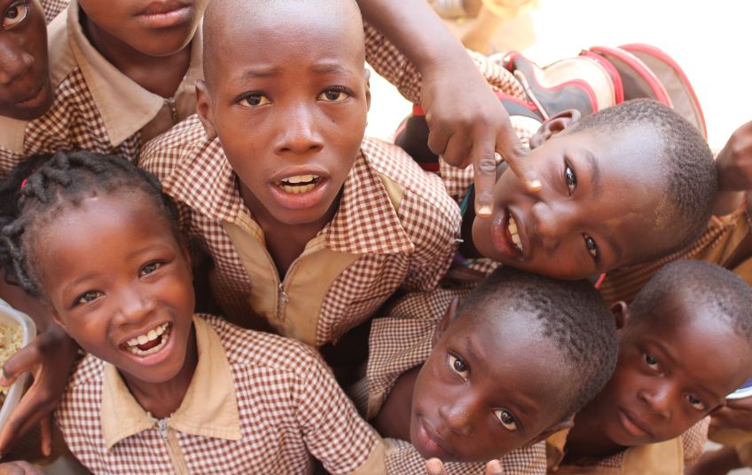A group of kids in Burkina Faso.