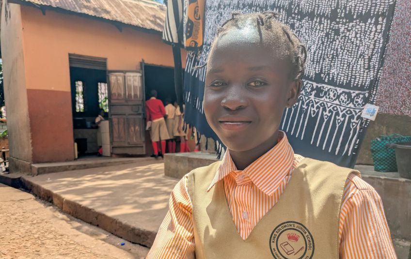 girl in uniform smiling