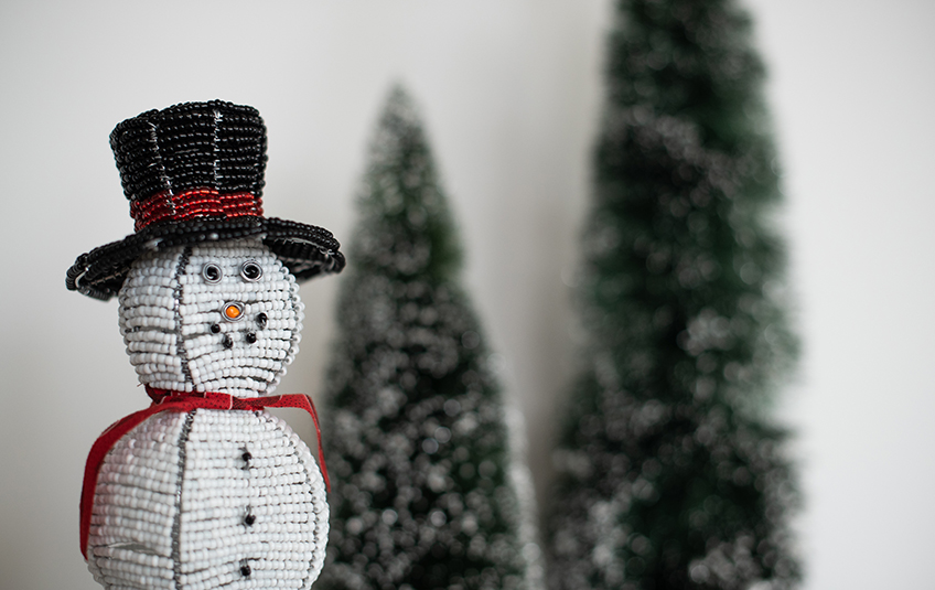 Beaded Snowman