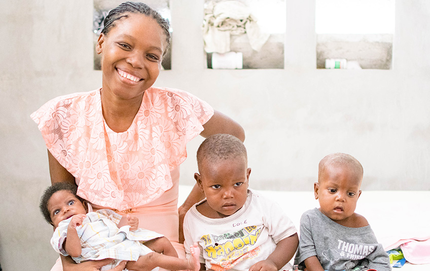 Rosie's Boutique artisan Malite and her children