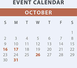 October Event Calendar