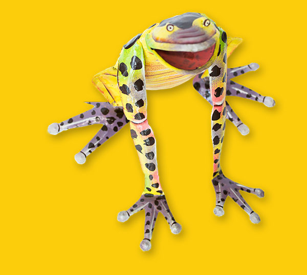Check out new items like this intricately crafted metal frog from the MarketPlace – just in time for summer! 