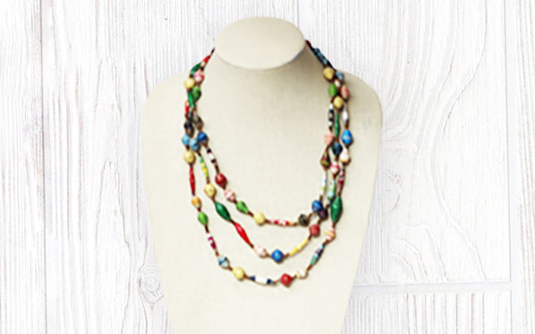 Magazine Long Necklace - Made in Uganda