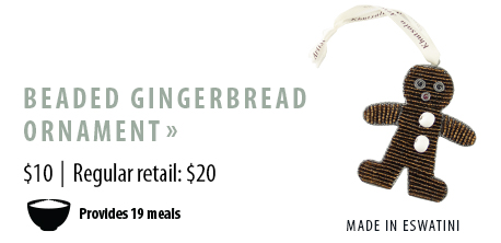 beaded gingerbread ornament