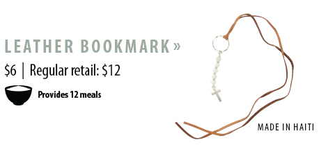 Leather bookmark