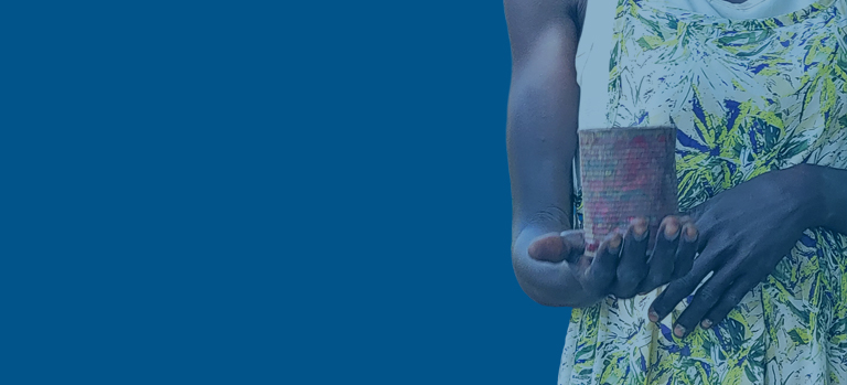 woman holding tin can