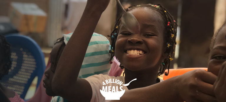 girl eating FMSC food